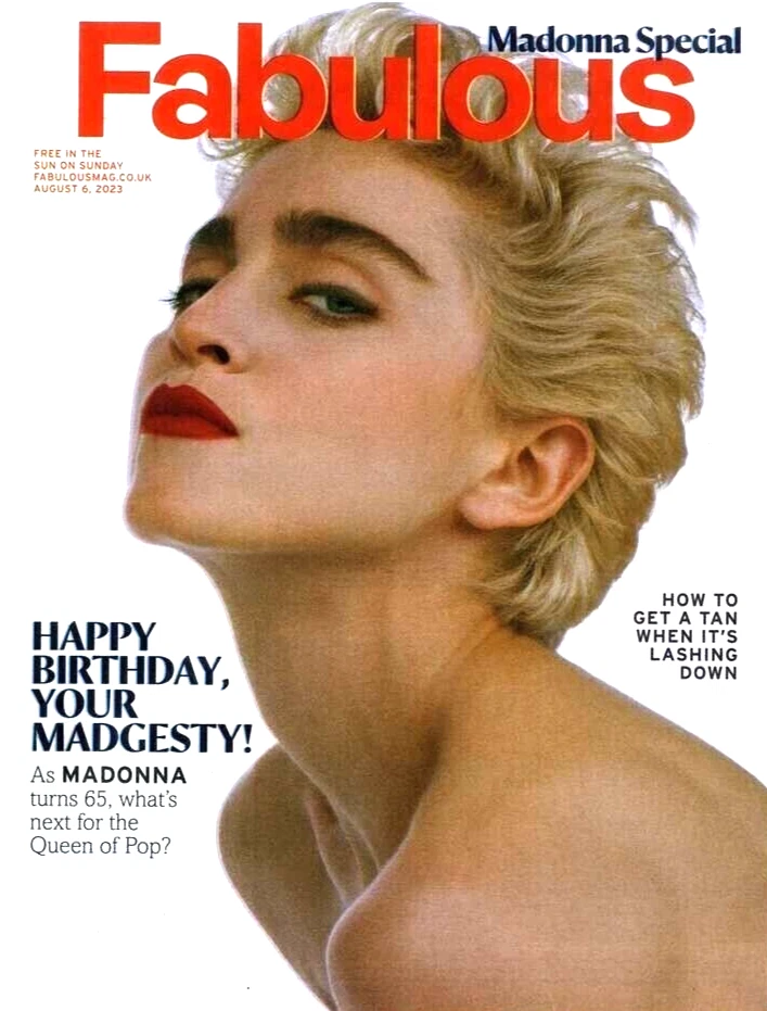 YOURCELEBRITYMAGAZINES FABULOUS MAGAZINE AUGUST 2023 - MADONNA COVER FEATURE AT 65