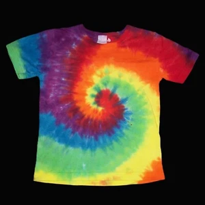 Organic Tie Dye Child T-Shirt 3T / 4T Toddler Rainbow Spiral Hippie Kid Tye Dyed - Picture 1 of 1