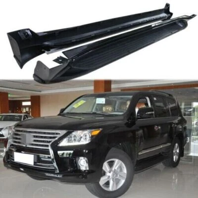 Pedales de peldaño lateral para estribo barra Nerf negra aptos para Lexus LX570 J200 2007-2020 Foto 1 de 4