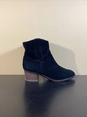 Кожаные ботильоны MATT BERNSON Black Colt с круглым носком на блочном каблуке без застежек 9,5 M - Изображение 1 из 4