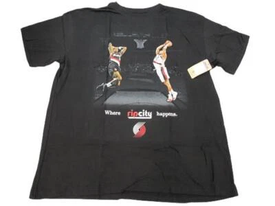 NEW Clyde Drexler Brandon Roy Portland Trail Blazers Mens 3XL-4XL Majestic Shirt - Image 1 of 4