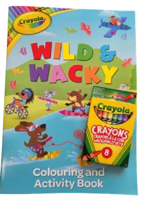 Crayola Wild & Wacky Colouring and Activity Book Box Crayola Crayons Toddler 3+ - Picture 1 of 1