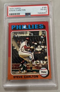 1975 Topps Mini #185 Steve Carlton PSA 4