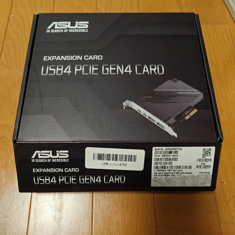ASUS USB4 PCIE GEN4 CARD USB-C DisplayPort 1.4 PCIe 4.0 F/S From Japan