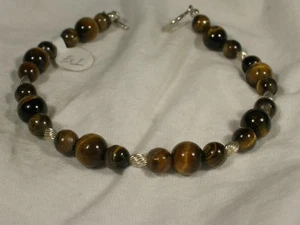 8in Tiger Eye Bead Bracelet - Picture 1 of 1