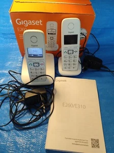 Gigaset E260 Duo 2 Telefoni con scatola 1 Con difetto - Zdjęcie 1 z 11