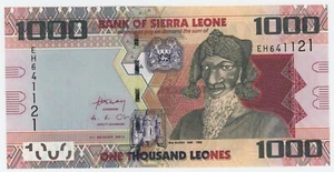 Billete sin circular Sierra Leona 1000 Leones 4-8-2013 Pick 30.b UNC - Imagen 1 de 2