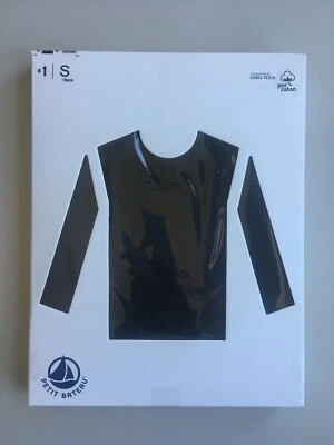 NEW Petit Bateau Women's Long-Sleeved Iconic T-Shirt - Navy Blue - Size S - Image 1 of 2