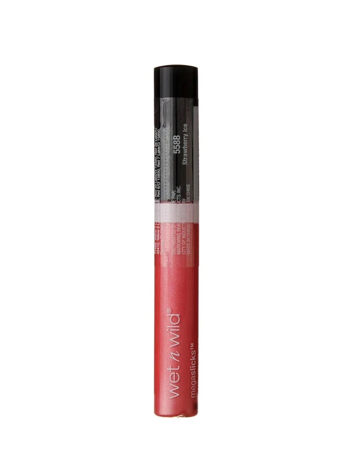 Paquete de 2 - Brillo de labios Wet n Wild MegaSlicks, Strawberry Ice 558B Foto 1 de 1