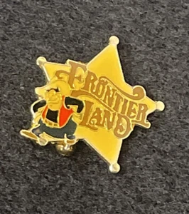 Vintage Walt Disney, Frontier Land, Enamel Sheriff Hat Lapel-pin 1985 Retired - Picture 1 of 2