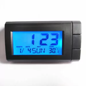 Car Auto Digital Clock Mini LCD Auto Dashboard Table Desk Watch Month Date Time - Picture 1 of 10