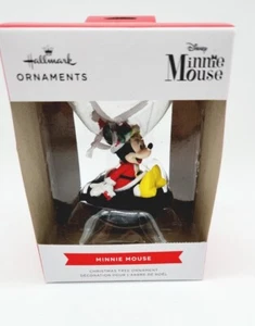 Disney Hallmark Christmas tree ornament minnie mouse on tire Santa red dress - Bild 1 von 5