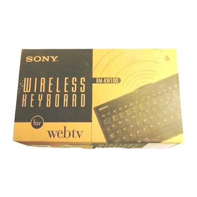Sony WebTv Wireless Keyboard RM-KW100 Black New Open Box Internet Terminal - Image 1 of 4