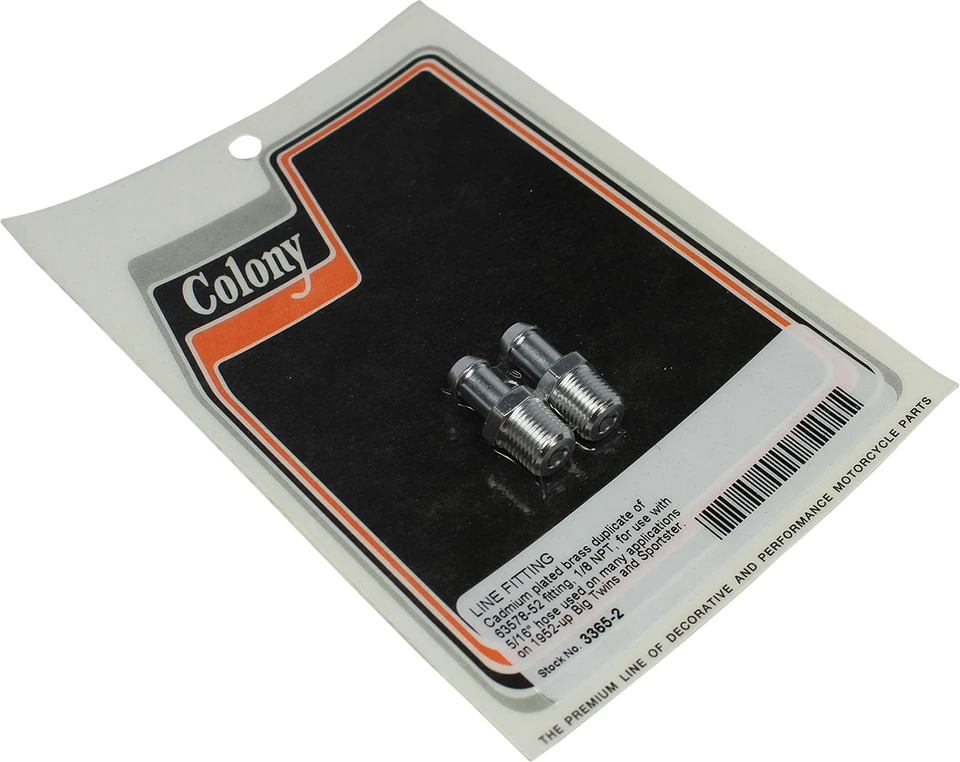 Montaje Colony Line para manguera de 5/16" Harley 52-Up Big Twin/Sportster 3365-2 Foto 1 de 1