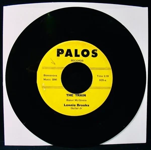 Lonnie Brooks: The Frog & The Train~Chicago Blues 45~PALOS #005 (Guitar Jr.) - Picture 1 of 2