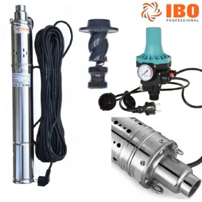 3" IBO deep well pump screw pump 370,550,750W 7-11.5bar automatic switching - Image 1 of 4