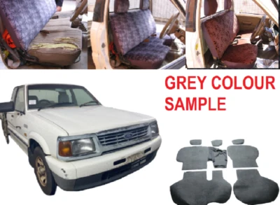 GREY VELOUR SEAT COVER  FIT FORD COURIER 1990-1997+MAZDA BRAVO 1996-1998 RHD - image 1 of 4