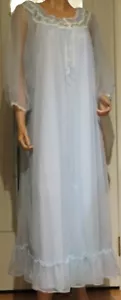 ll Nachthemd & Kleid ohne Maker Tag Dessous Set zart himmelblau Bademantel durchsichtig - Bild 1 von 10