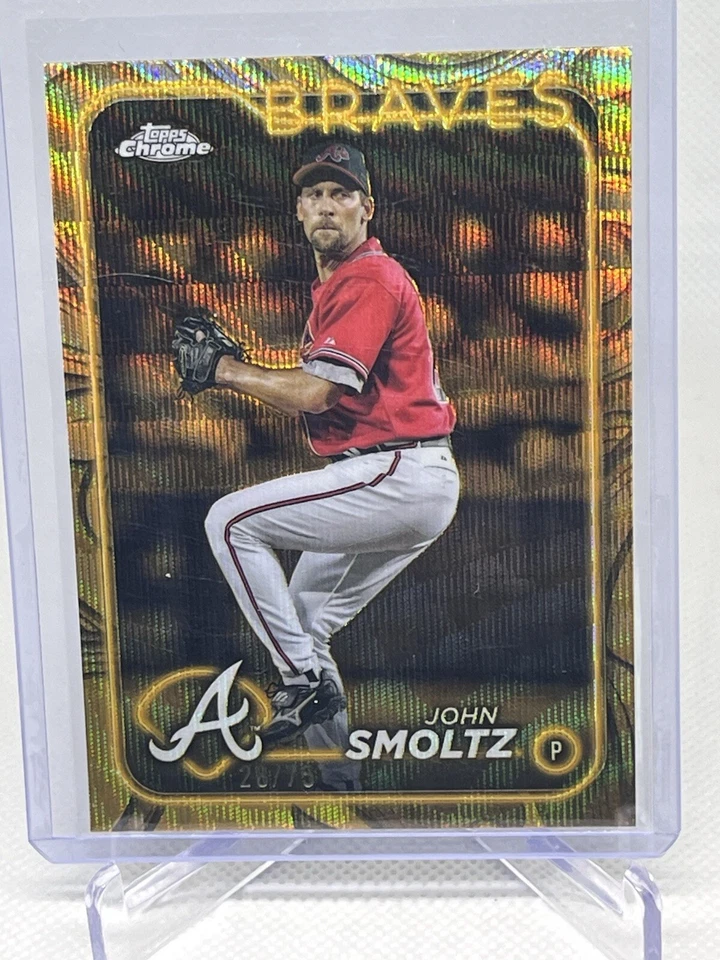 2024 Topps Gilded Collection John Smoltz Gold Wave /75 - Braves - Image 1 of 2