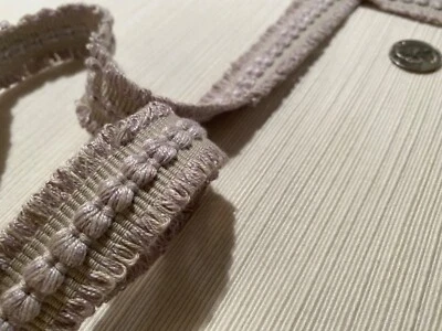 3.5YD SAMUEL & SONS GB-59028-06 Somerset Trenza Raya Gris Jaspeado Trenza Ribete Foto 1 de 4