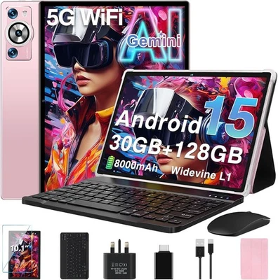 DEERTIME E9 Tablet 10 Inch Android 15 with Gemini AI, 30GB RAM+128GB ROM(TF 2TB) - Image 1 of 4