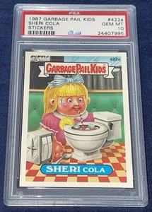 1987 Topps Garbage Pail Kids 11th Series #422a Sheri Cola PSA 10 GEM MINT Os11 - Picture 1 of 2