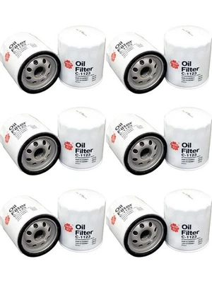 6 x Sakura Spin-On Oil Filter C-1123 fits Volkswagen Up! 1.0 BL1,BL2,122,121 - image 1 of 4