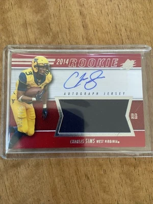 2014 Upper Deck SPX Football Rookie Auto Jumbo Relic Charles Sims Red 326/425! - Image 1 of 2