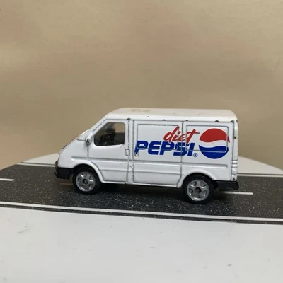 Golden Wheel Diecast Diet Pepsi Ford Transit Delivery Van White 1:64 Scale  - Image 1 of 4