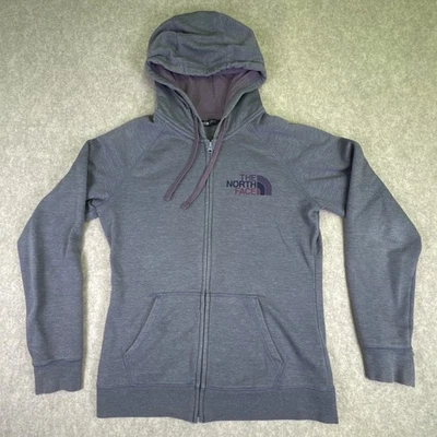 Chaqueta forrada de vellón con cremallera completa The North Face para mujer talla grande gris y púrpura Foto 1 de 4