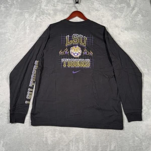 LSU Tigers Shirt Mens XL Black NCAA Basketball Long Sleeve Nike Cotton Top - Picture 1 of 11