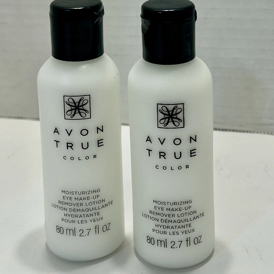 Lote de 2 loções removedoras de maquiagem hidratante para os olhos Avon True Color fl oz 2,7 - Imagem 1 de 2