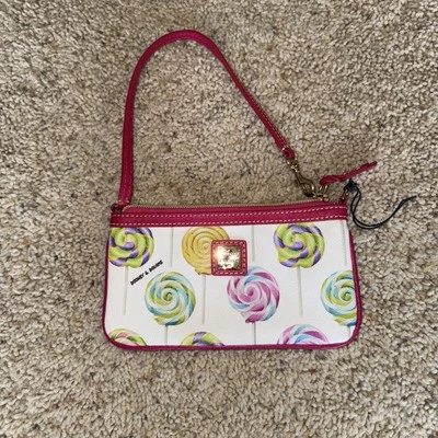 Dooney & Bourke Swirl Lollipop Large Slim Wristlet Clutch – Colorful Logo - Image 1 of 4