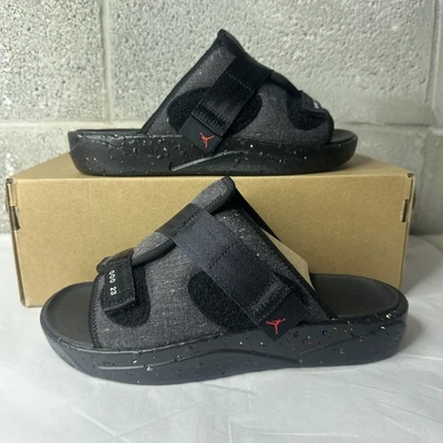 Sandalias Nike Air Jordan Crater Slide negras rojas CT0713-001 para hombre talla 7 Foto 1 de 4