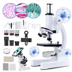 Microscope for Kids Beginner, 40X-2000X Biological Compound Microscope Kit wi... - Picture 1 of 7