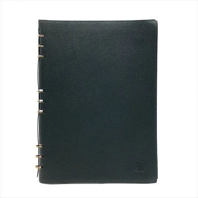 Винтажный LOUIS VUITTON A4 кожаный зеленый ноутбук чехол повестки дня планировщик - Изображение 1 из 4
