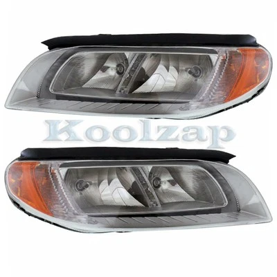 For 08-13 S80/XC70 & 08-10 V70 Front Halogen Headlight Headlamp w/Bulb PAIR SET Foto 1 de 4