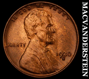 1930-S Lincoln Wheat Cent - Ch Gem Brilliant Uncirculated+++ Lustrous #F2560 - Picture 1 of 2