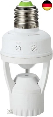 Maclean MCE24 Lampenfassung E27 Bewegungs-/Dämmerungssensor 360 Grad weiß - Bild 1 von 4