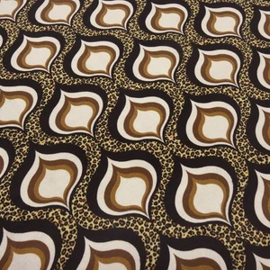 Stoff Baumwolle Jersey Leo Tierfell Design Ornamente braun beige Kleiderstoff - Bild 1 von 5