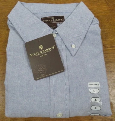 Nuevo con etiquetas Vestido Steve & Barry's Abotonado Negocios Manga Larga L 16-16.5 Azul Sólido Foto 1 de 4