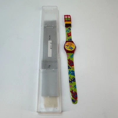 Swatch Watch Poissoniere LR111 1994 Standard Ladies With Case and Battery  - image 1 of 4