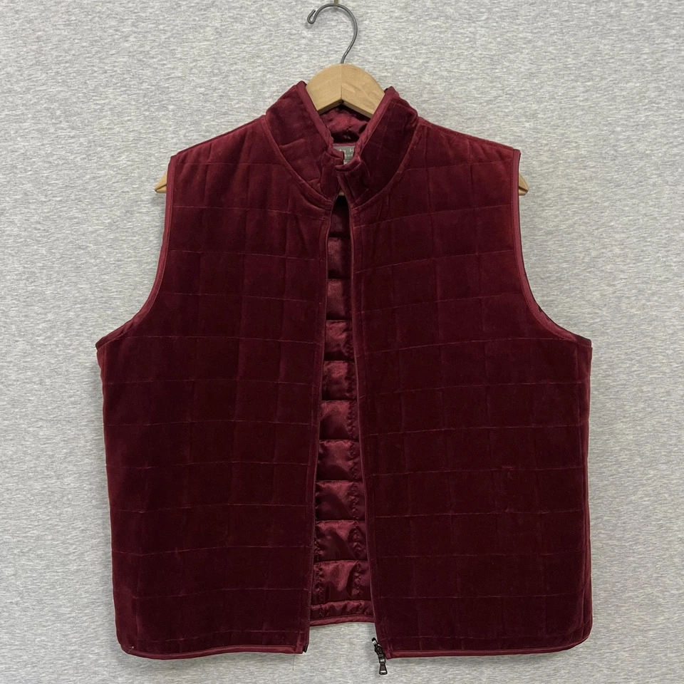 Colete Vintage Kate Hill Feminino Grande Borgonha Acolchoado Veludo Zíper Gótico Romântico - Imagem 1 de 4