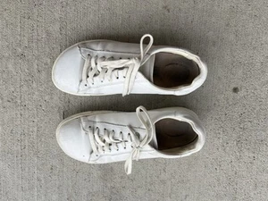 Birkenstock Bend Low Leather Shoe Sneakers Womens Sz 8.5 EU 39 White Lace Up - Picture 1 of 11