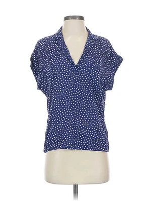 Splendid Women Blue Short Sleeve Blouse XS - Image 1 of 4