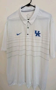 U Kentucky Wildcat Nike Dri-Fit Golfshirt Herren Gr. 2X Large weiß Nadelstreifen - Bild 1 von 12