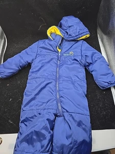 BABY XTREME Gr. 18 Monate Schneeanzug dunkelblau gelb Schneeanzug Schlitten Winter - Bild 1 von 13