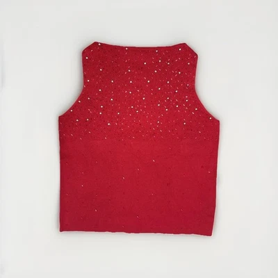 Camiseta sin mangas Joseph a Red con cuentas de seda talla M Foto 1 de 4