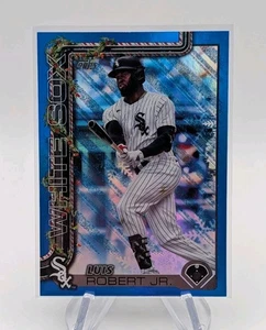 Luis Robert Jr 2025 Topps Holiday Baseball blu lamina metallizzata SP #H117 White Sox - Foto 1 di 2