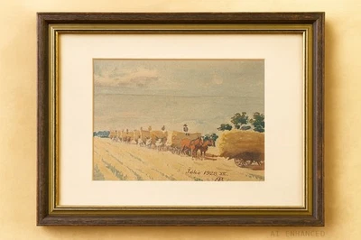 Acuarela húngara 1928 - Bertalan Barna-Szőgyény Jéke firmada BB, procedencia Foto 1 de 4